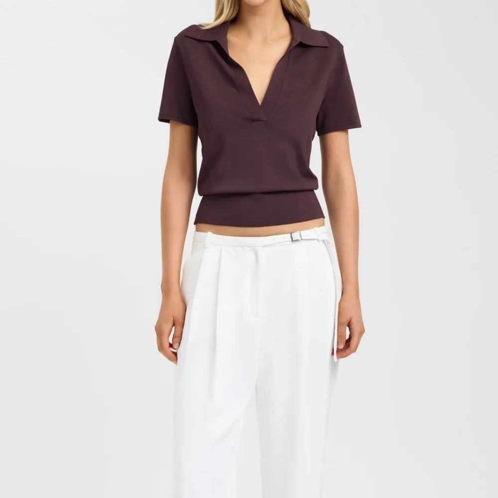 Refined Short Sleeve Women's Polo Top