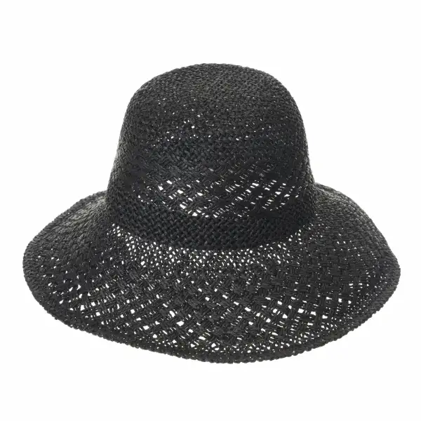 Straw Crochet Bow Accent Sun Hat