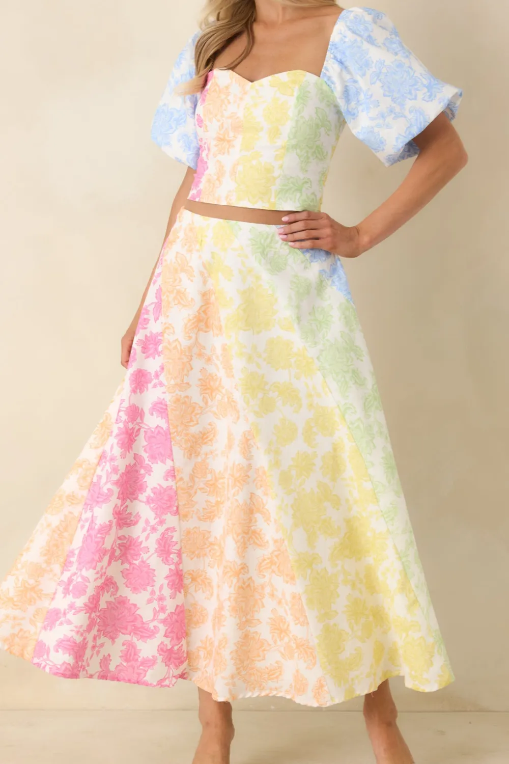 Floral Shes Midi Skirt