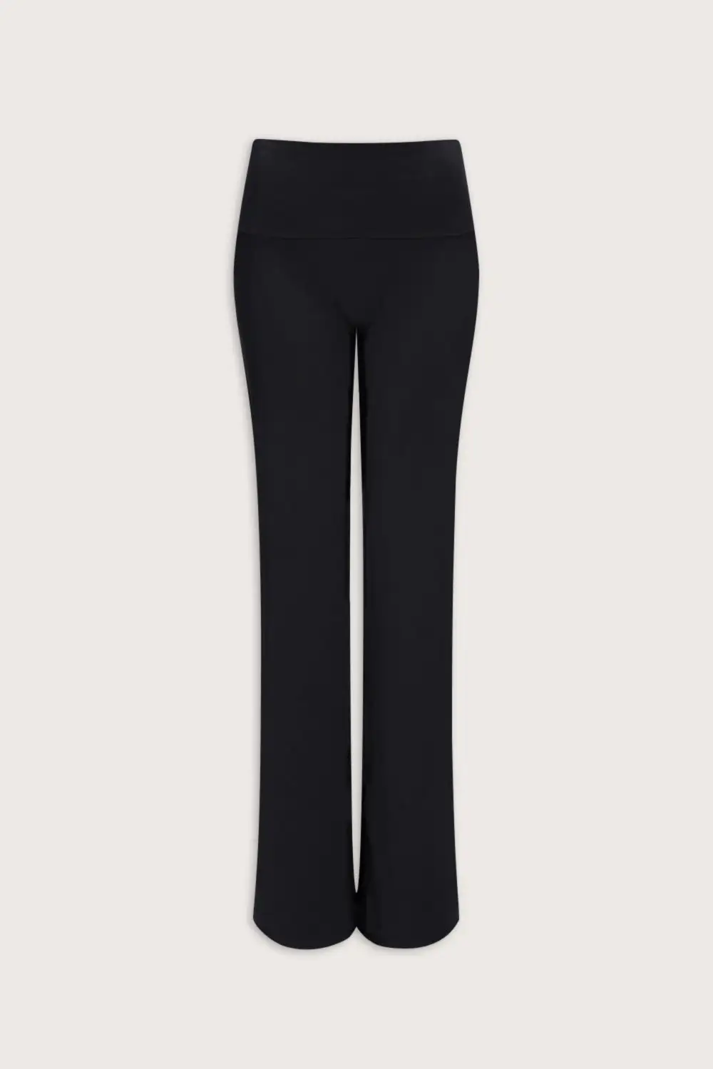 Fold Waist Wide Leg Trousers