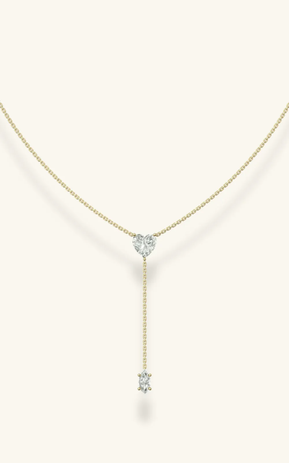 Golden Heartfall Necklace
