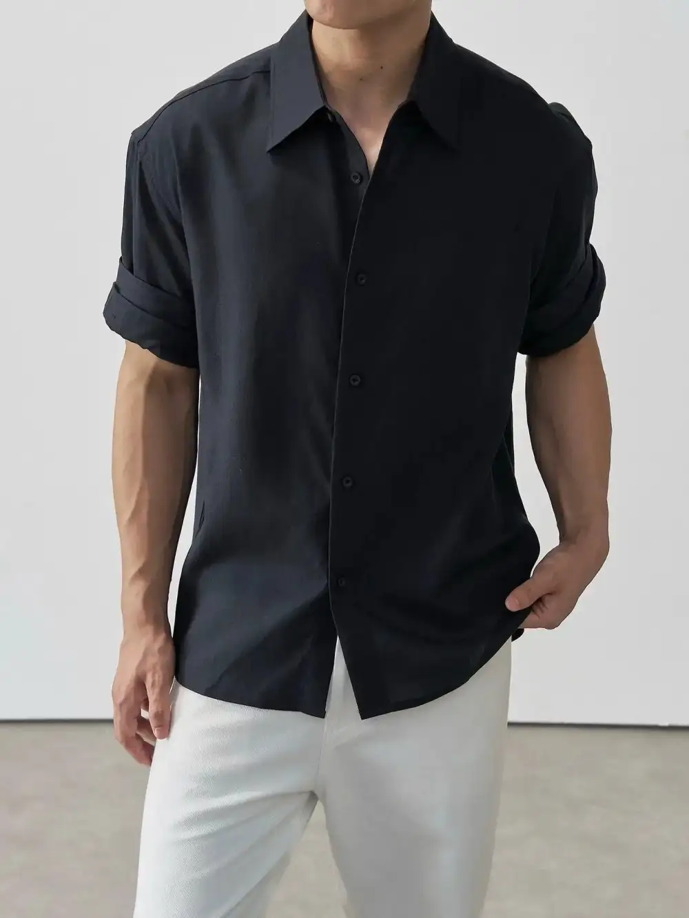 Breathable Lyocell Linen Blend Shirt
