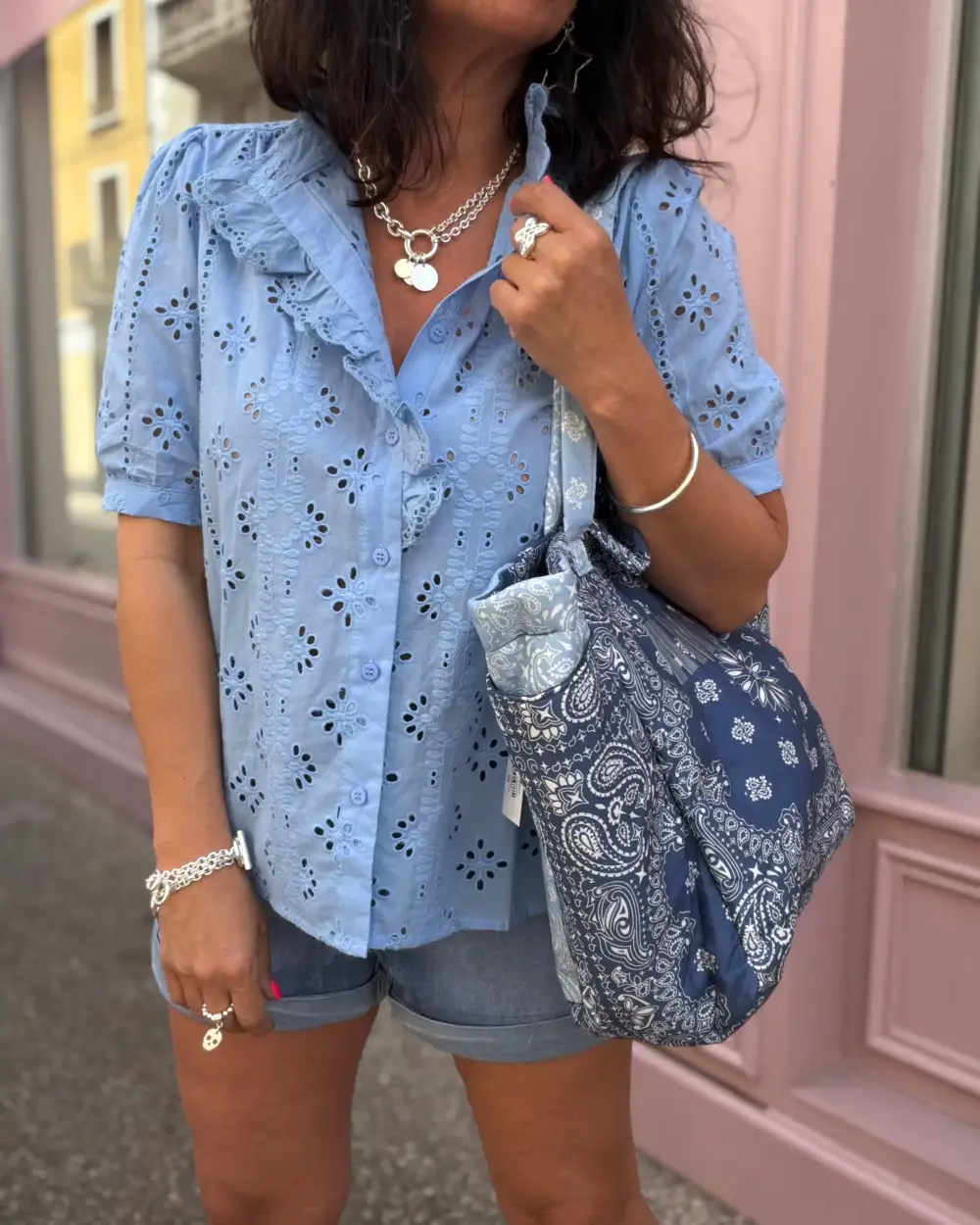Statement Cotton Embroidered Blouse