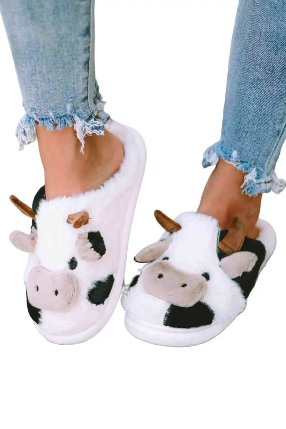 Cow Plush Indoor Slippers