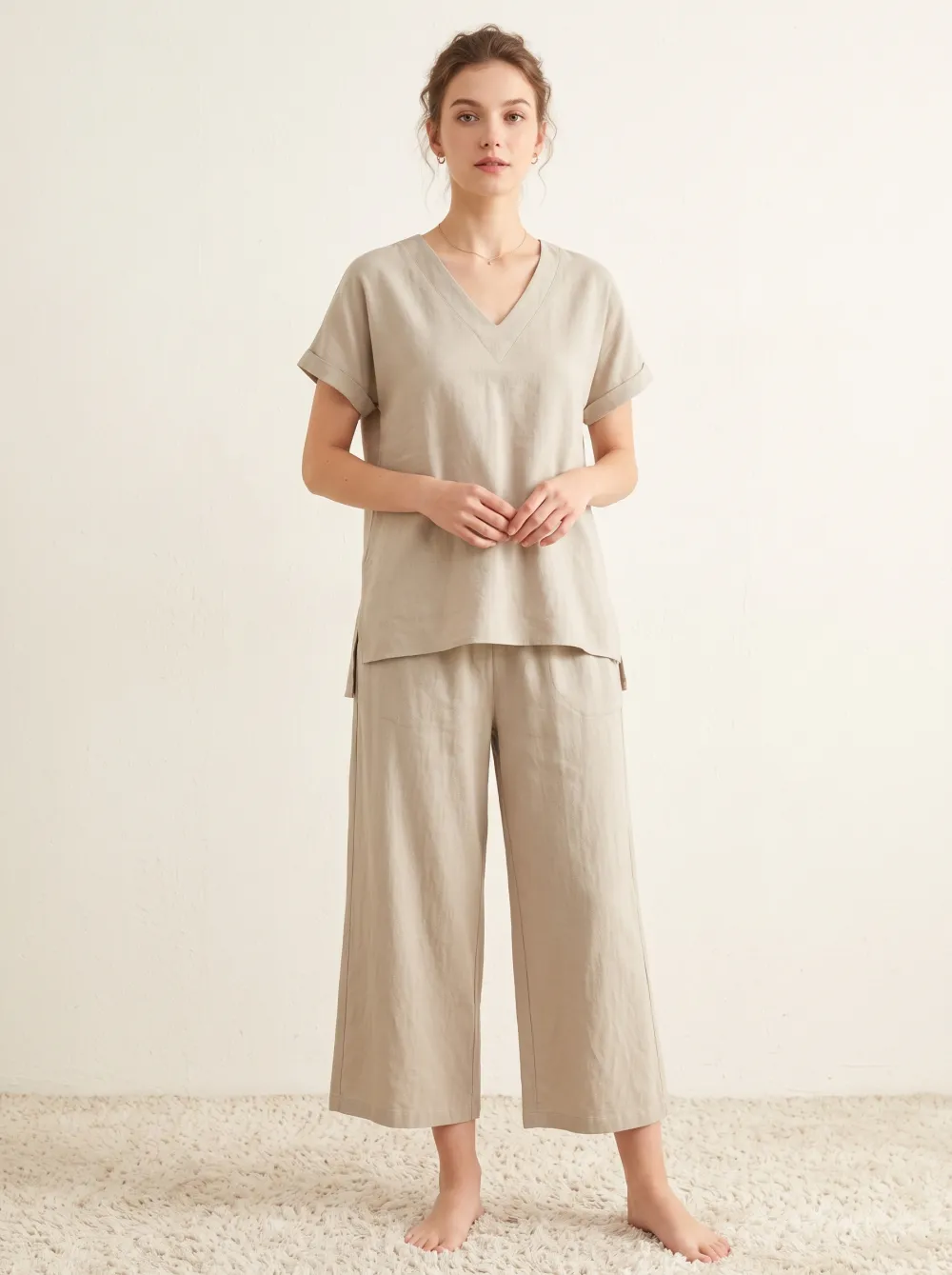 Breezy V Neck Weekend Set