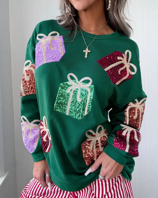 Classic Sequin Sweater