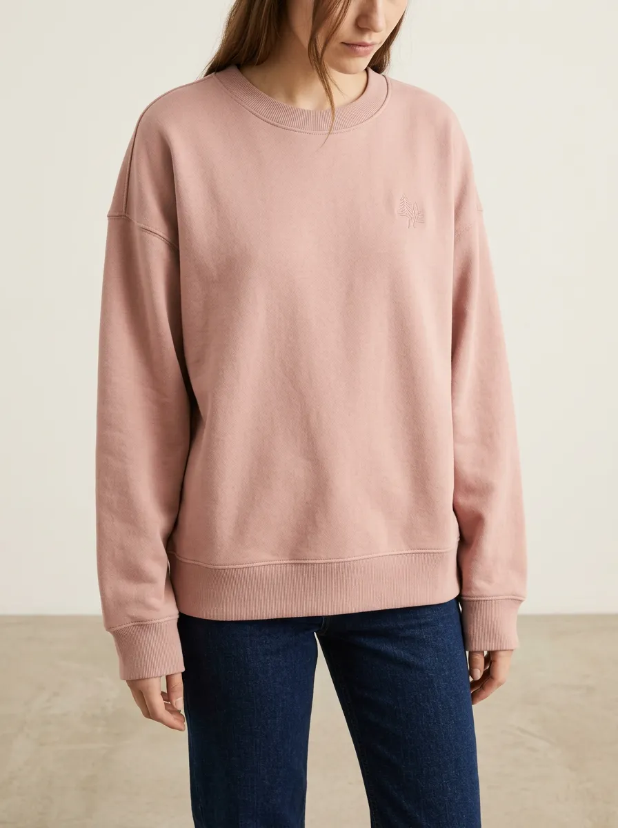 Women's Nature Lover Pine Tree Embroidered Printed Sweatshirt