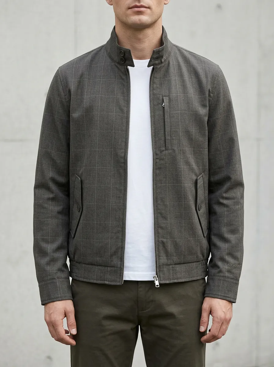 Plaid Bomber Jacket