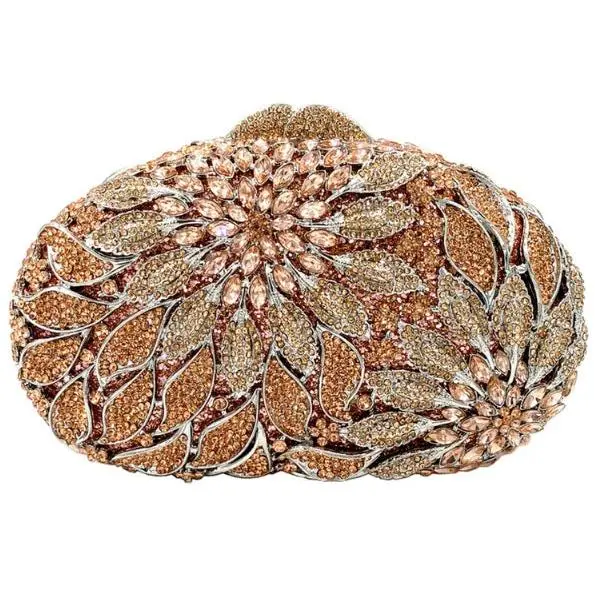 Metal Rhinestone Box Clutch Bag