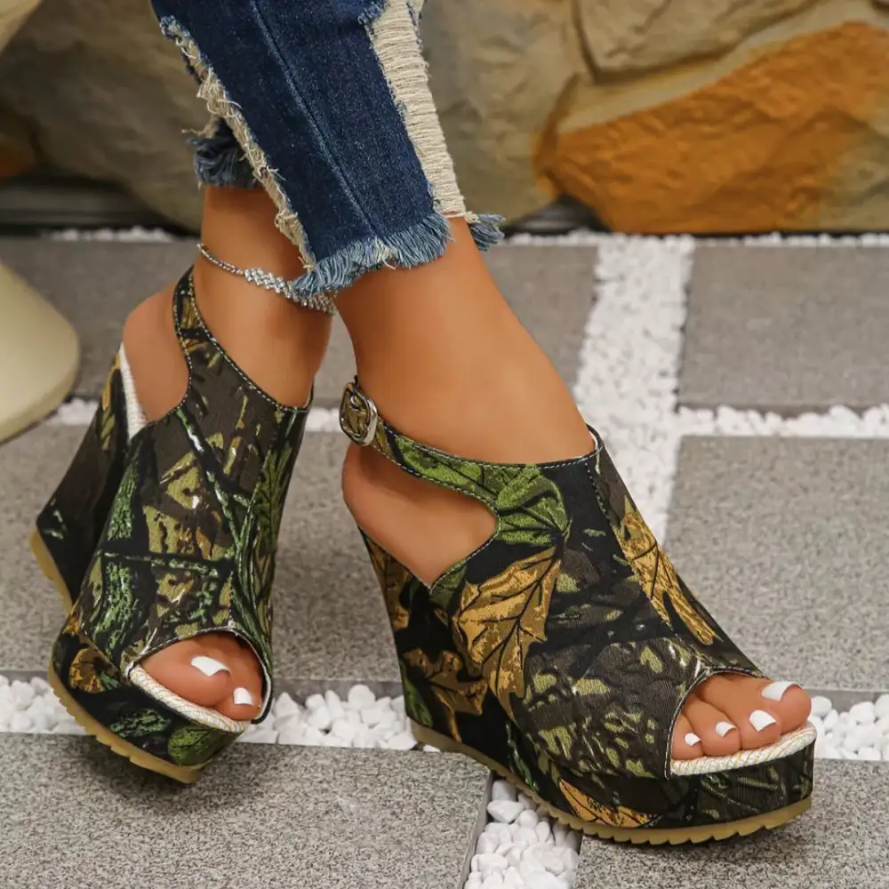 Street Lounge Open Toe Wedge Sandals