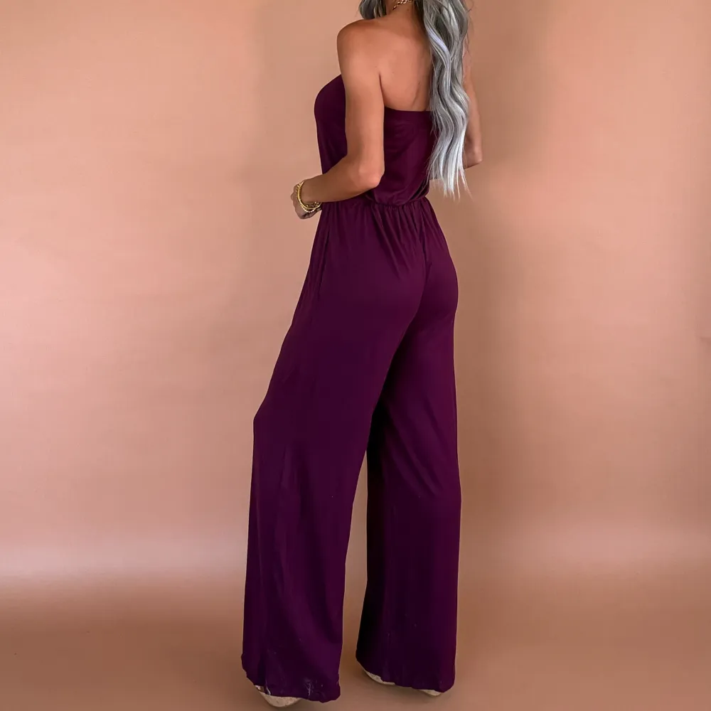 Wide Leg Tube Jumpsuit