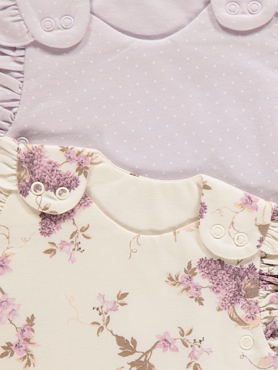 Lilac Floral 1 Tog Sleeping Bag 2 Pack detail 1