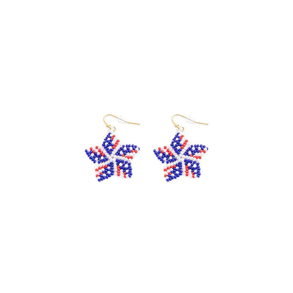 Artful Star Beaded Earrings