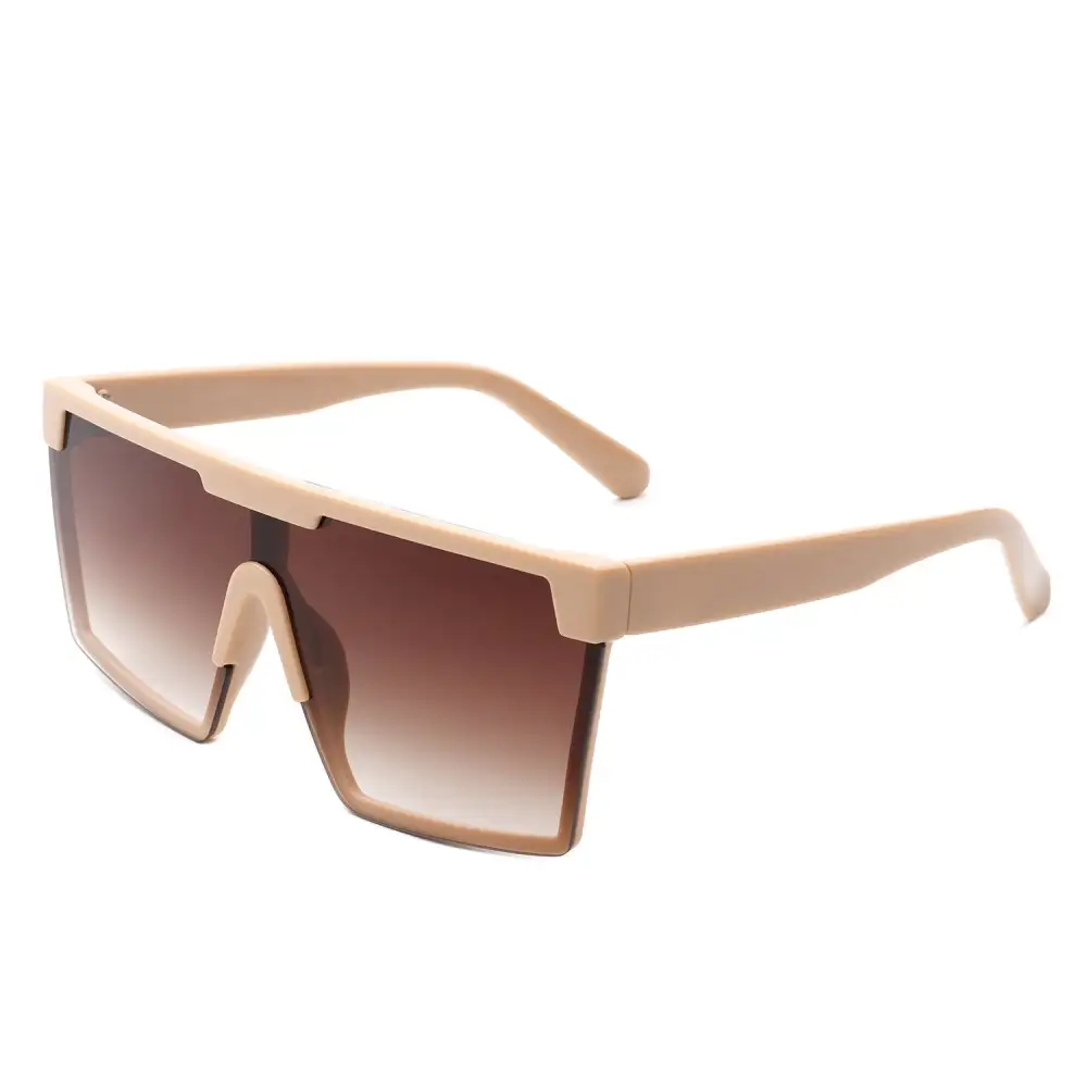 Narrow Square Flat Top Frame Sunglasses