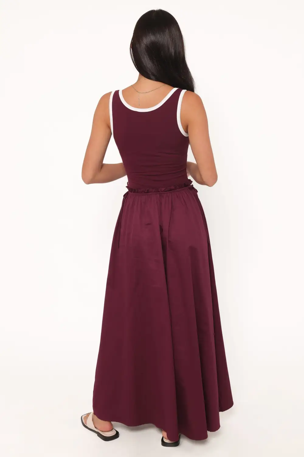Tie Sleeveless Maxi Dress
