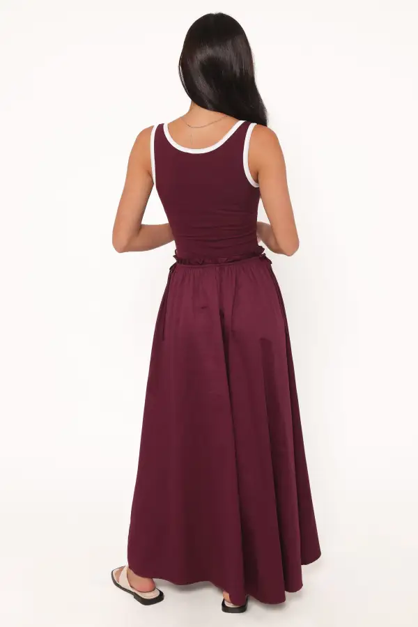 Tie Sleeveless Maxi Dress
