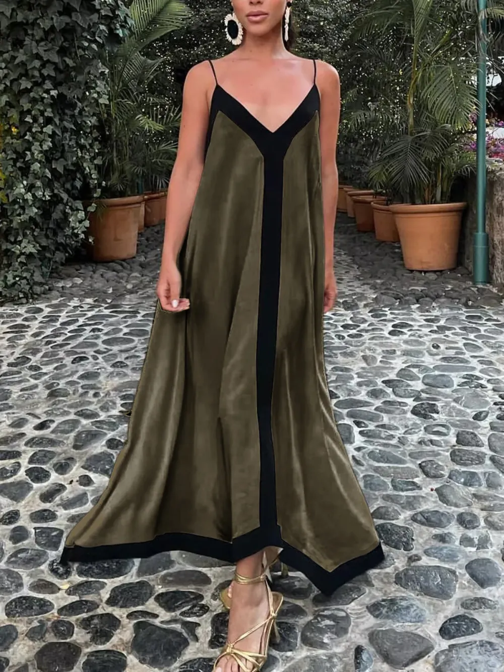 Old Money Aesthetics Slip Long Dress