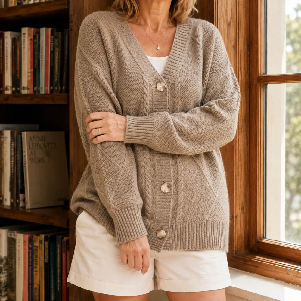 V-Neck Wool-Blend Sweater
