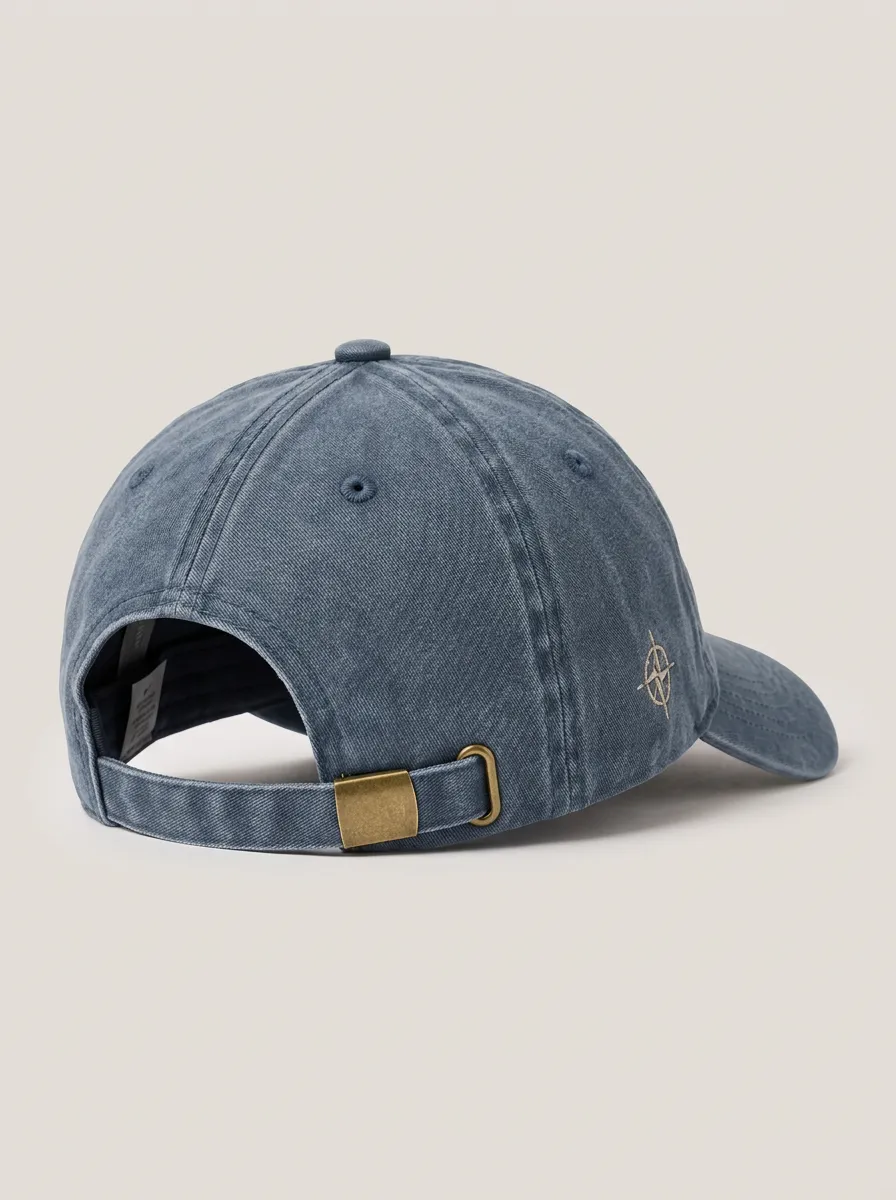 Clean Line Compass Embroidered Baseball Cap