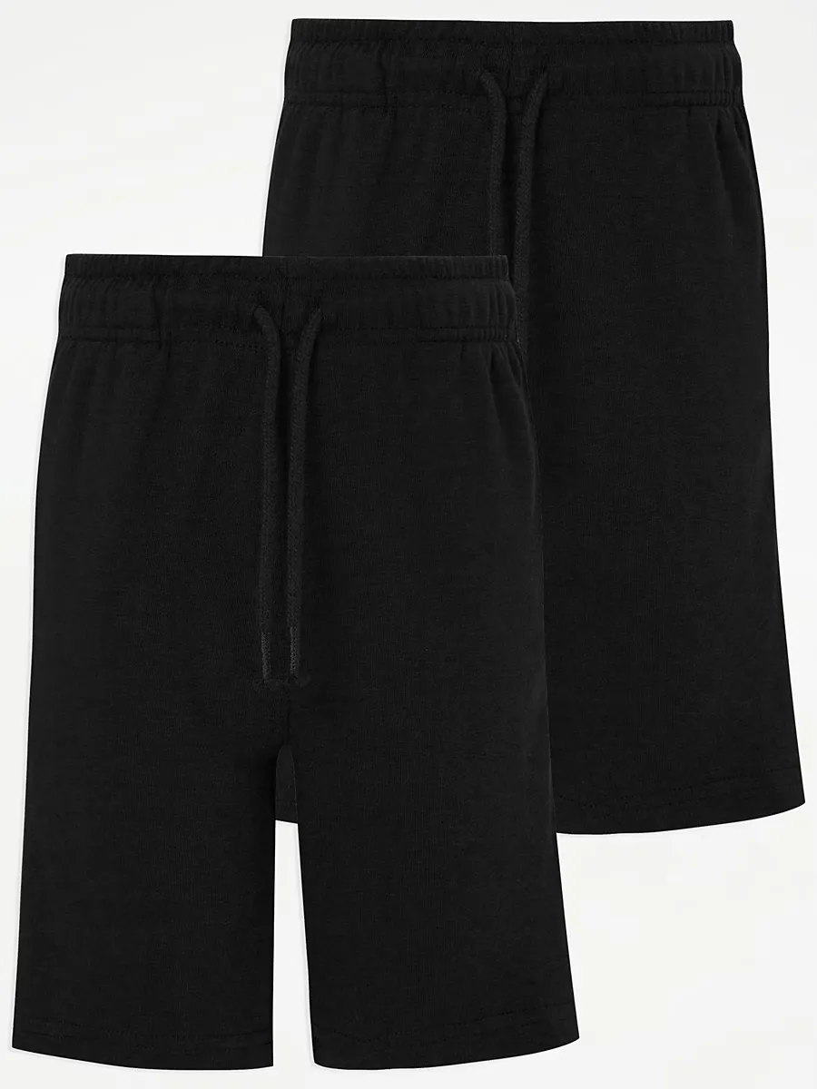 Black School Sweatshorts 2 Pack