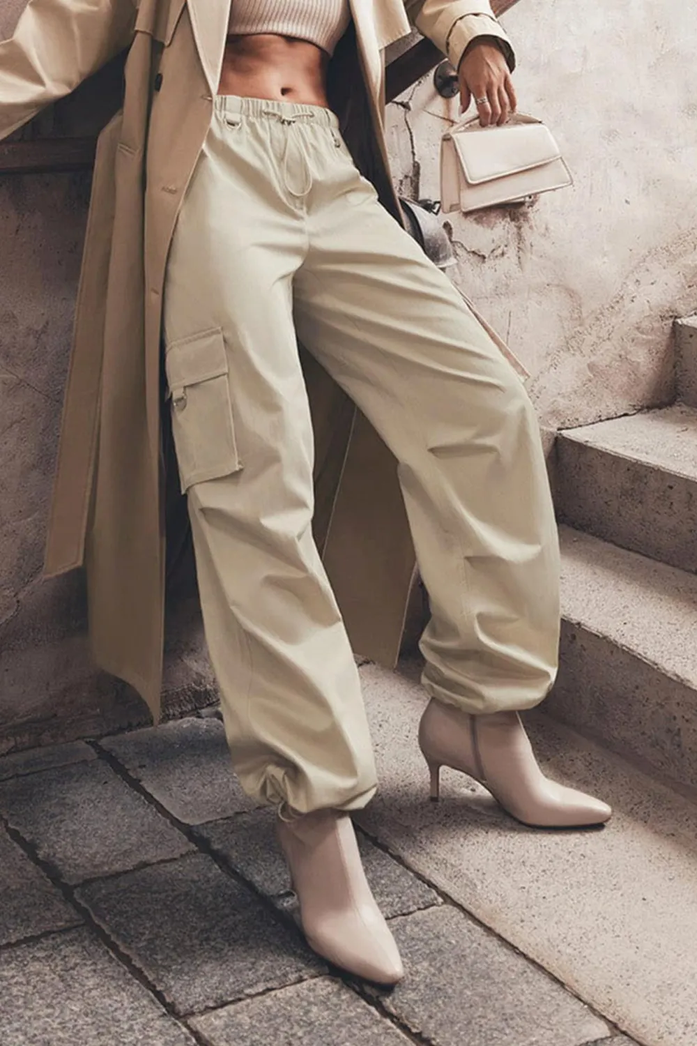 Drawstring Utility Pocket Cargo Pants