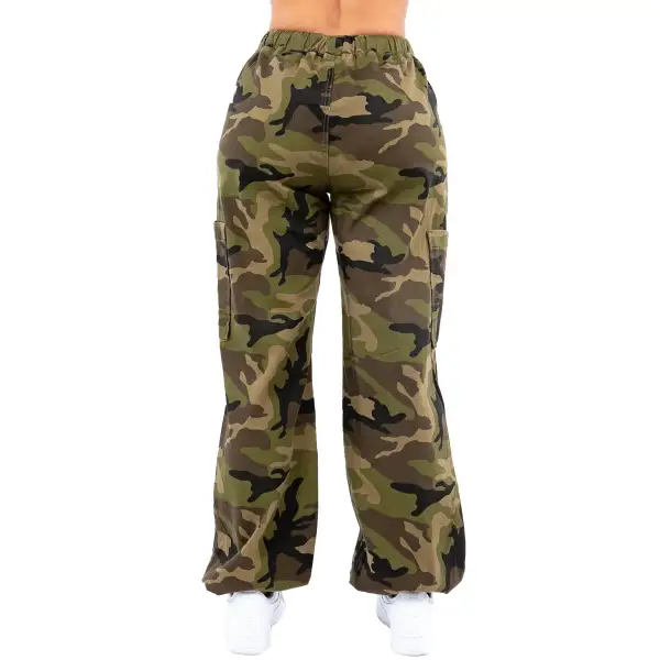 Women's Jogger Drawstring Camouflage Cargo Pants