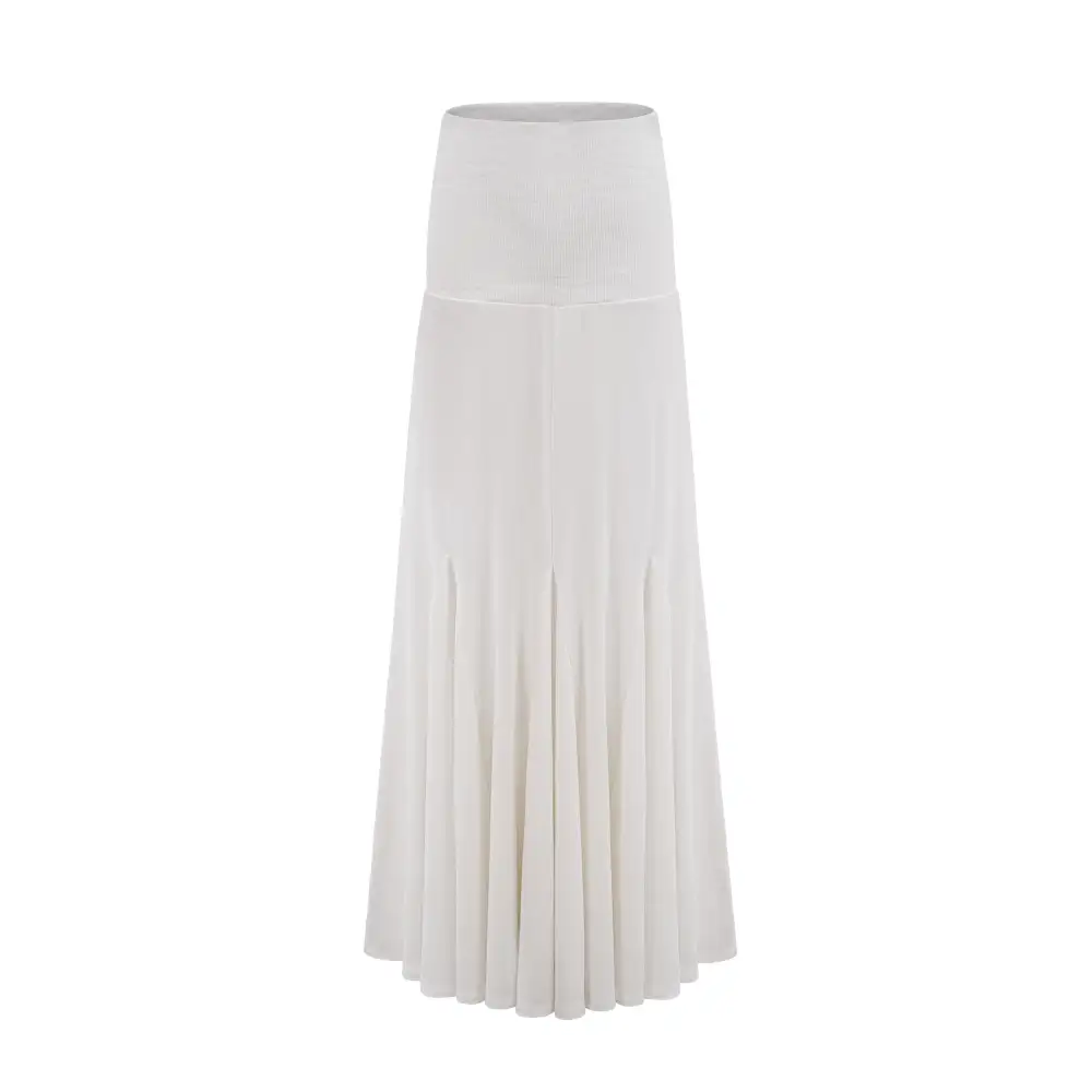 Pleated High Rise Skirt