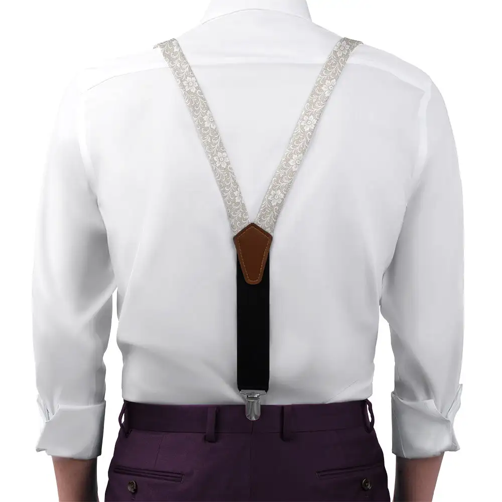 Lacework Floral Pattern Suspenders