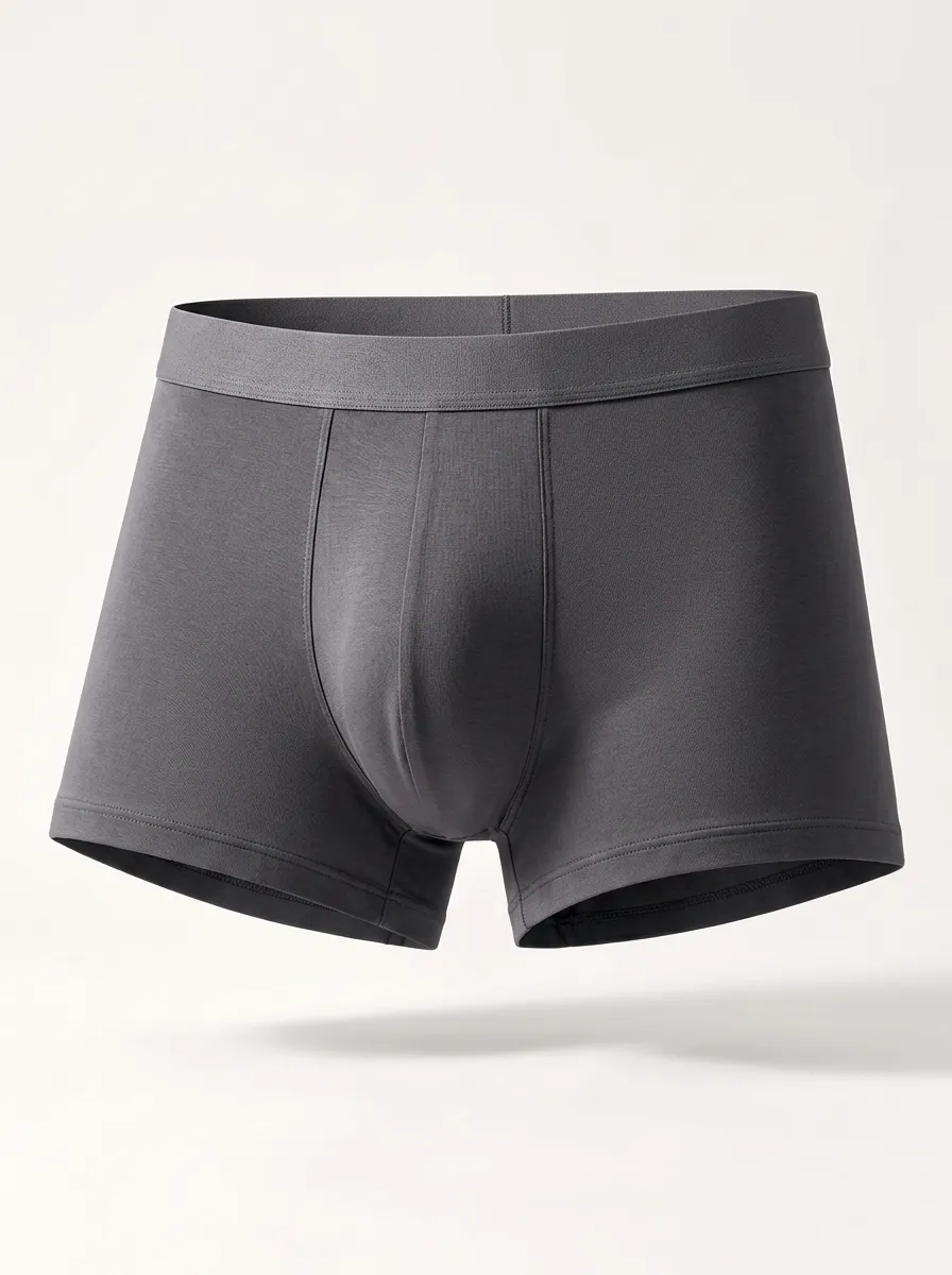Men's Solid Charcoal Grey Minimalist Boxer Briefs