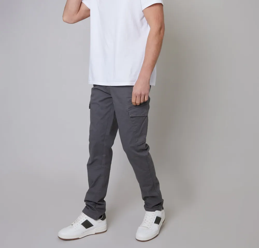 Men's Slate Gray Slim-Fit Cargo Style Pants