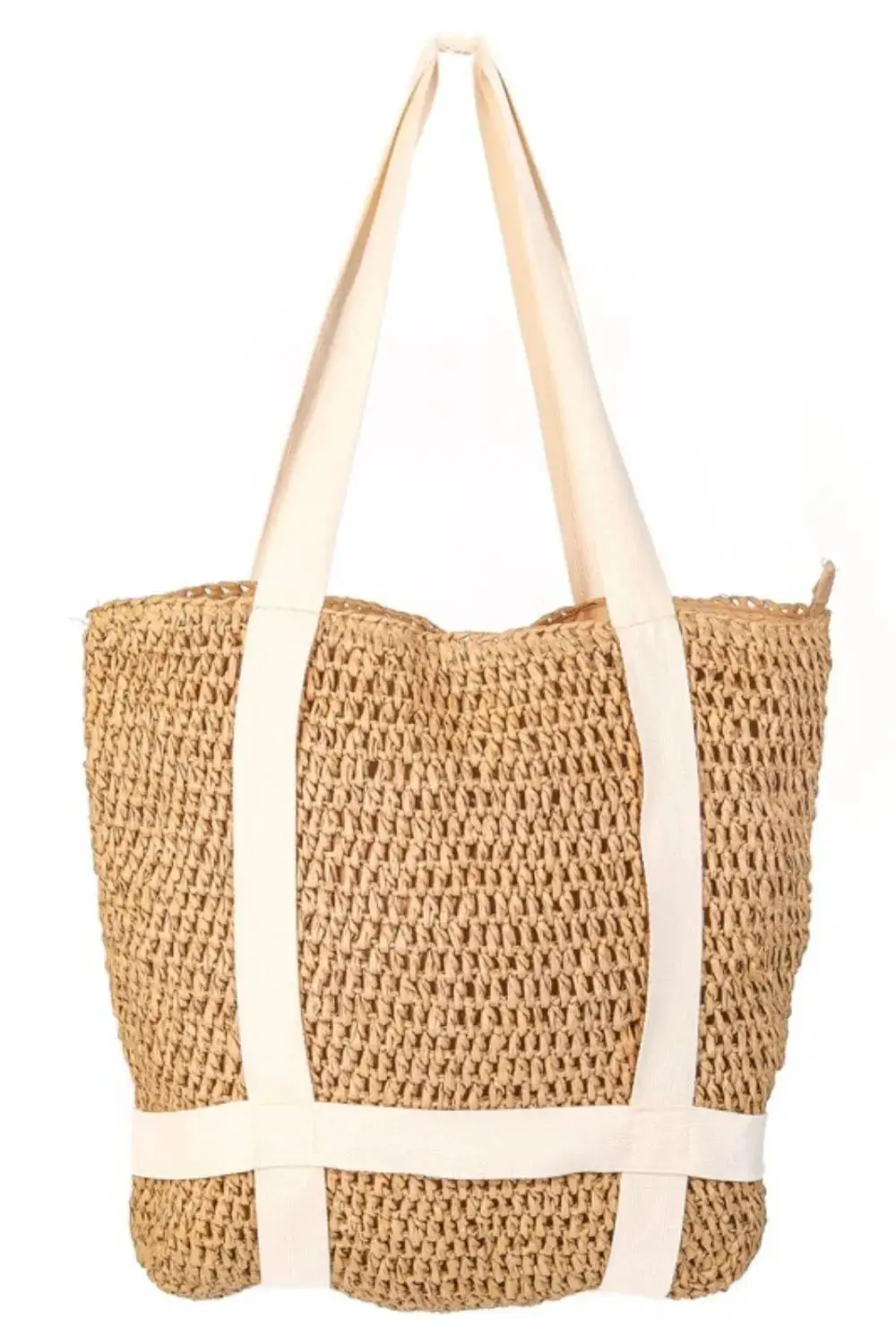 Straw Braided Tote Bag