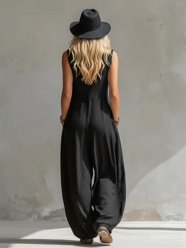 Linen Blend Jumpsuit