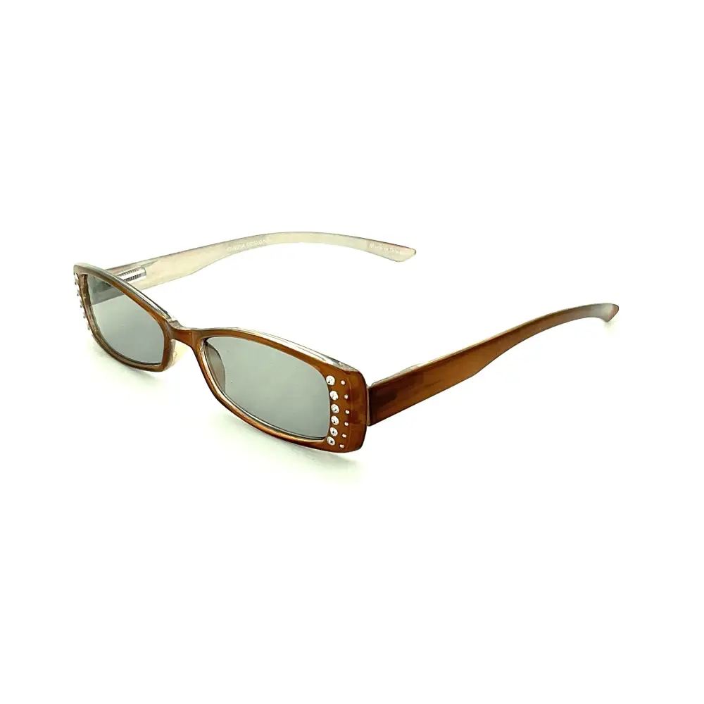 Rhinestone Full Magnification Reading Sunglasses with Case