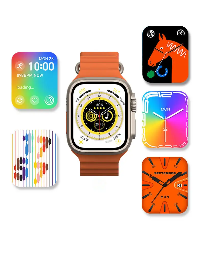 The Web Shed Series 8 Smartwatch for Men & Women with Wireless Charging, Bluetooth Call, Music playback & more