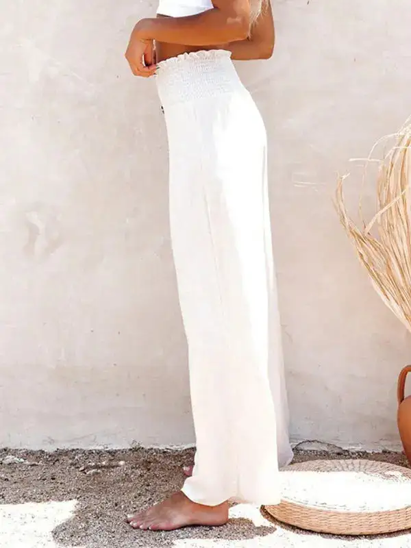 Trousers Pure Linen Loose Wide Leg Pants