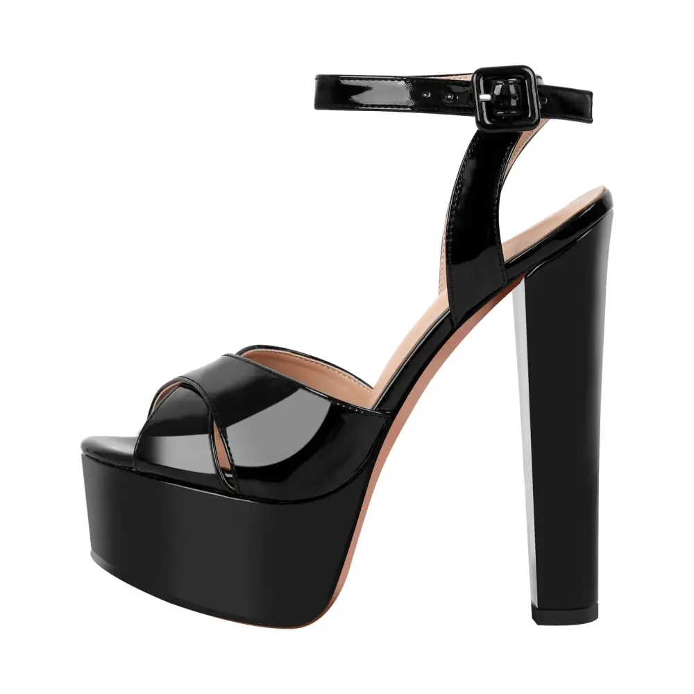 Platform Chunky Heel Ankle Strap Sandals
