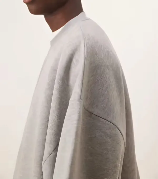 Oversized Drop-Shoulder Grey T-Shirt 300gsm