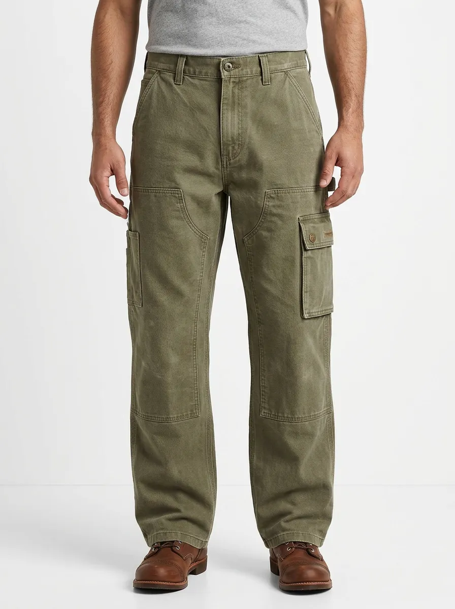 Men's Relaxed Canvas Outdoor Utility Cargo Pants