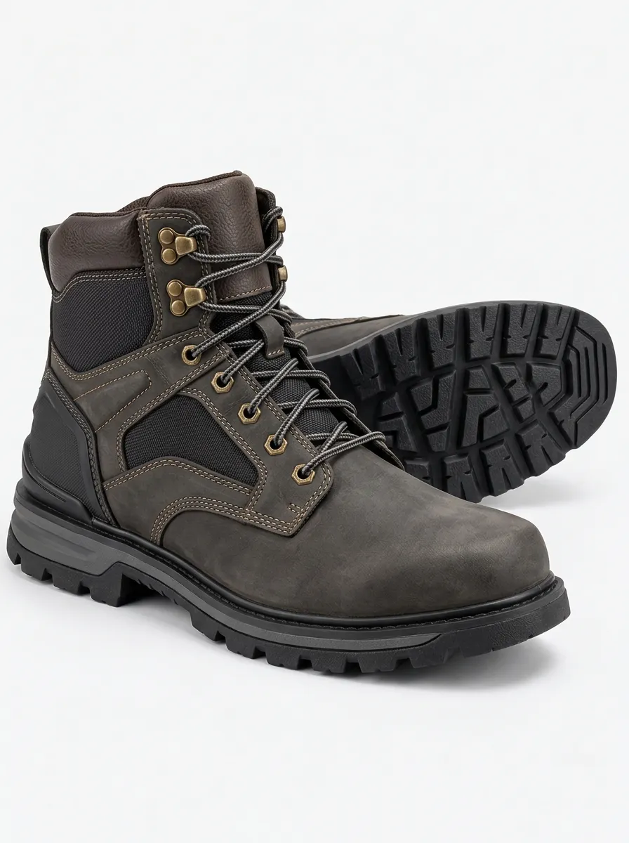Men's Waterproof Patterned Work Boots