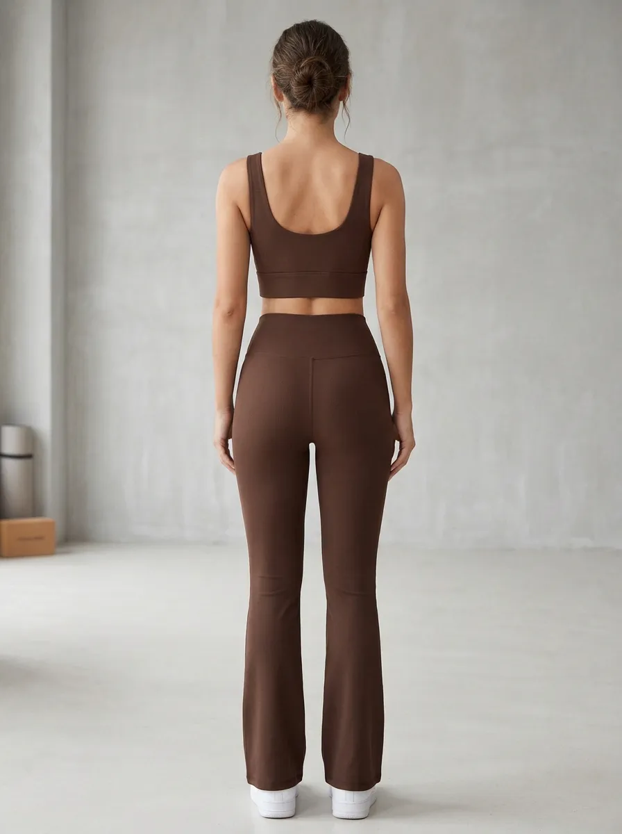 Training Athleisure-Look Women's Tank Top Flare Pants Active Set