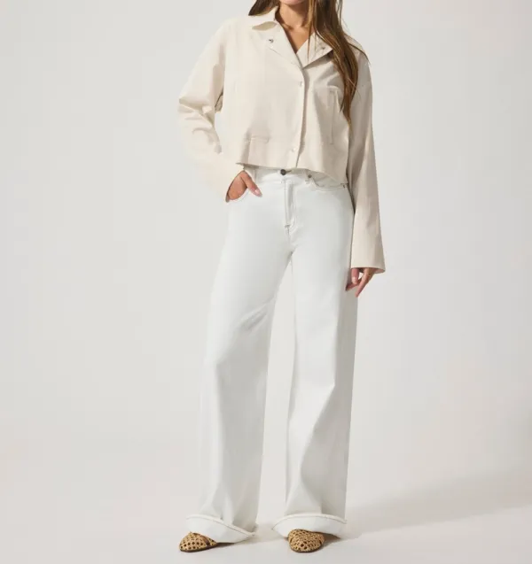 Woven Simple Layered Jacket