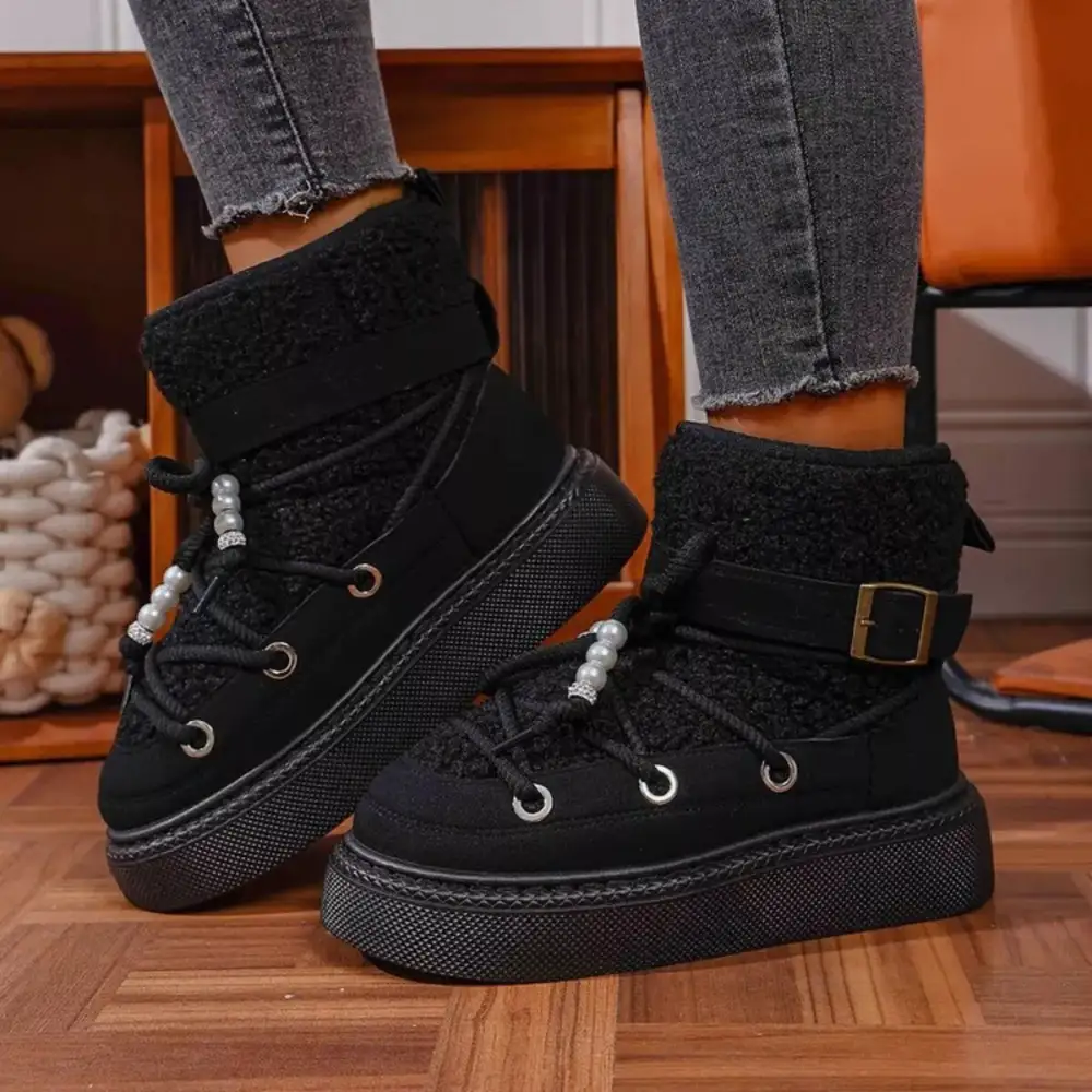 Refined Lace-Up Platform Boots