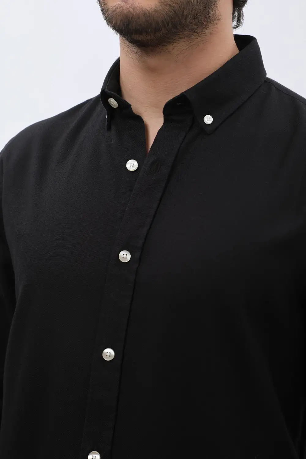 Active Long Sleeve Cotton Basket Weave Men's Button Down Shirt