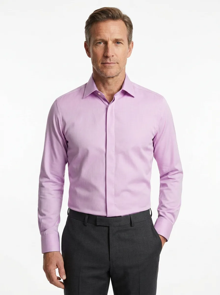 Men's Office Inspired Solid Dress Shirt