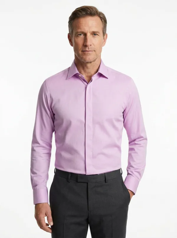 Men's Office Inspired Solid Dress Shirt