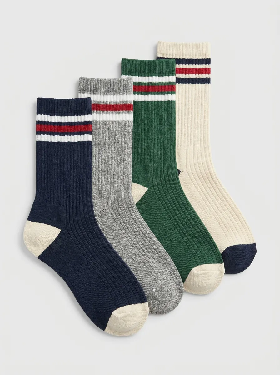 Unisex Nature-Style Four Pair Socks