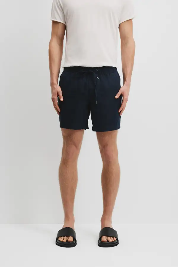 Men's Contemporary Drawcord Linen Shorts
