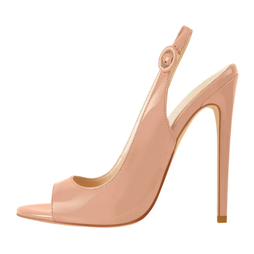 Open Toe Thin High Heel Slingback Sandals
