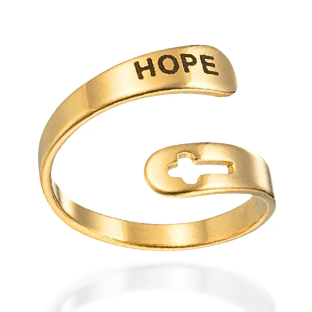 Dainty Cross Statement Ring
