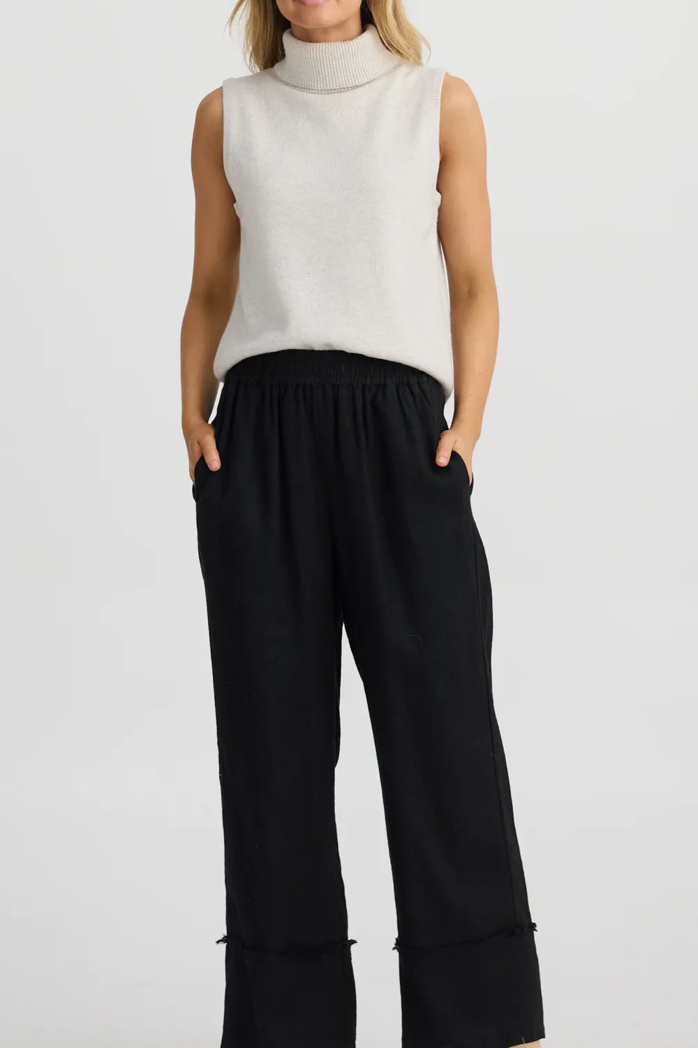 Smooth Drape Straight Pants